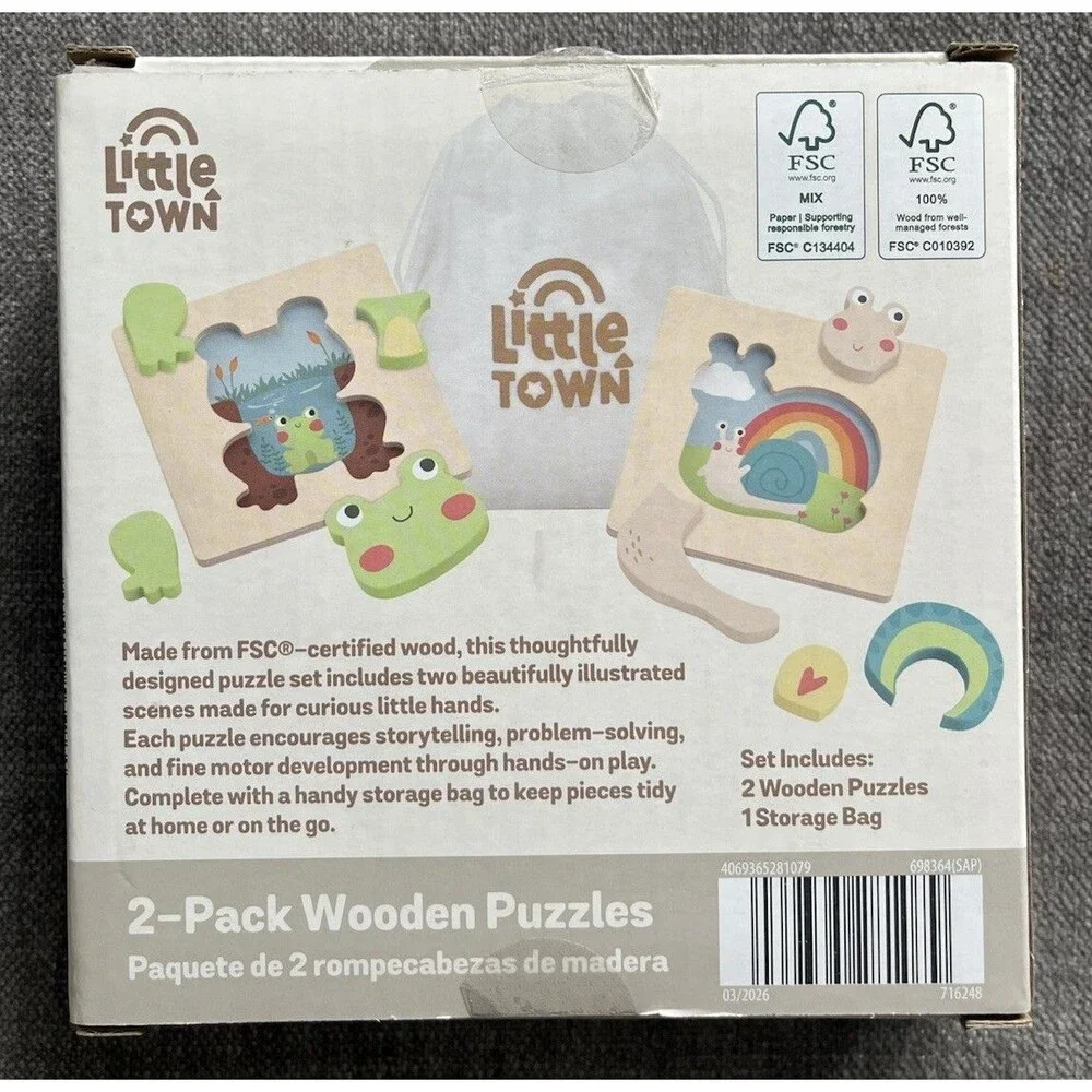 My Little Town Lot Of Montessori New Wooden Toys 18 + Months 3 Toys